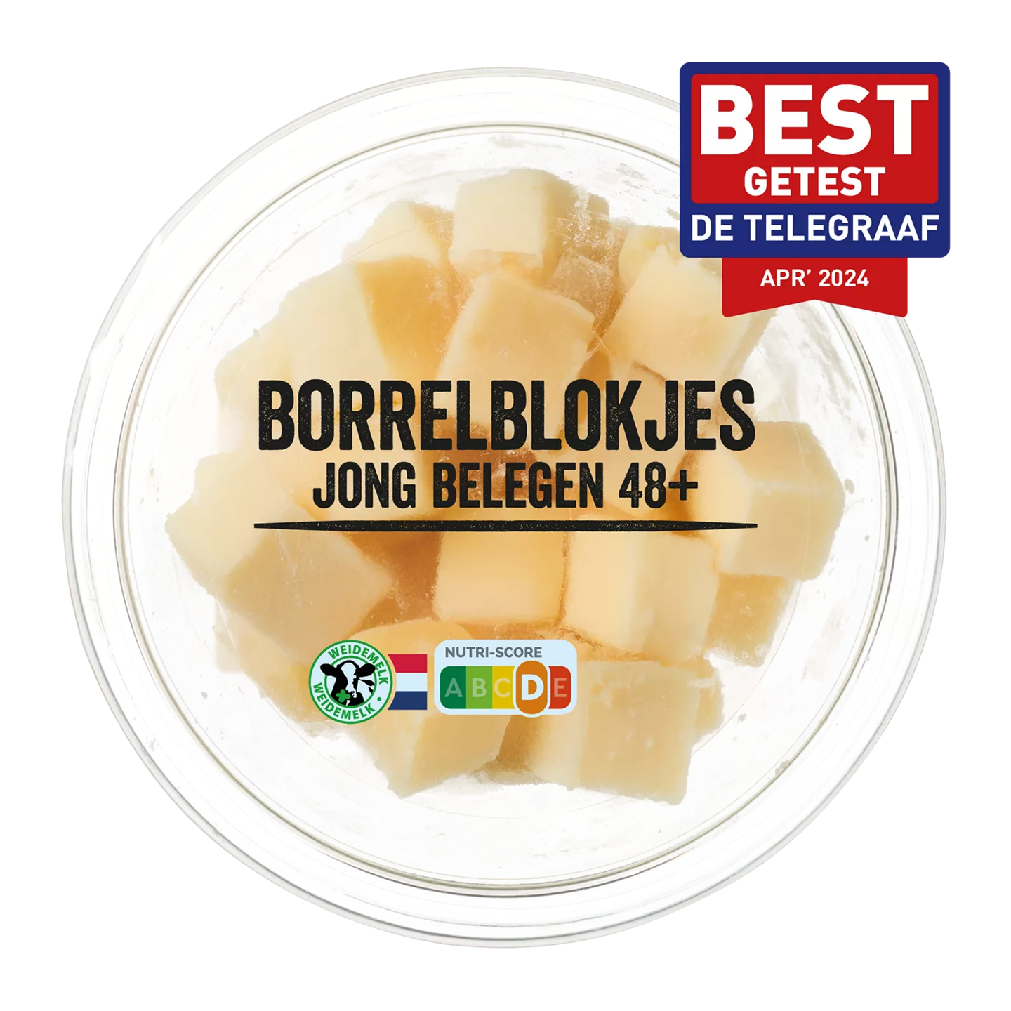 Aanbieding van 01.05 Borrelblokjes 48+ jong belegen