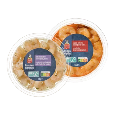 Golden Seafood Gemarineerde garnalen in olie