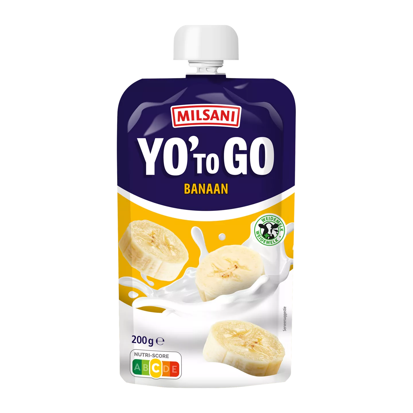 Aanbieding van 27.04 MILSANI Yo to Go banaan