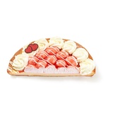 Bakkershart BakkersHart aardbeienbavaroise vlaai half