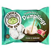 Lucky Dim Sum Lucky Dim Sum gevulde pastahapjes bevroren met varkensvlees en garnalen