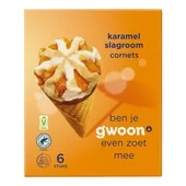 G'Woon ijs slagroomcornet karamel