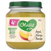 Olvarit Olvarit baby/peuter fruithapje appel, mango en banaan