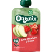 Organix Organix biologisch knijpfruit appel, aardbei en quinoa 12+m