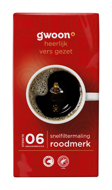 G'Woon g'woon snelfiltermaling roodmerk
