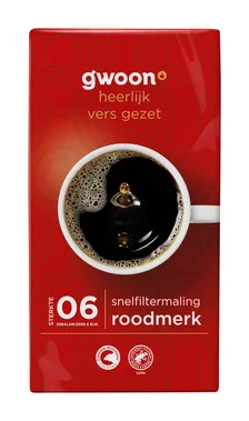 G'Woon g'woon snelfiltermaling roodmerk