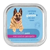 G'Woon diervoeder senior paté met rund en gevogelte