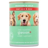 G'Woon Hondenvoer brokken in gelei met kalf & lever