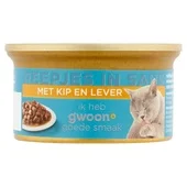 G'Woon kattenvoer reepjes in saus kip & lever