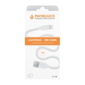 Phonejuice Phonejuice USB kabel 1 meter wit