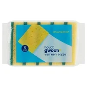 G'Woon schuursponsen geel/groen
