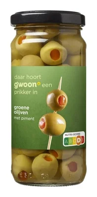 G'Woon g'woon groene olijven schijfjes