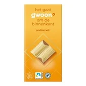 G'Woon g'woon chocoladetablet wit praline