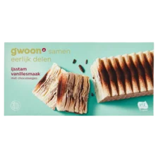 g'woon IJsstam Vanillesmaak met Chocolaagjes