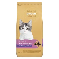 g'woon Adult Krokante Brokjesvlees en vis