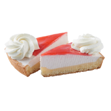 Aardbei-bavaroise vlaaipunten