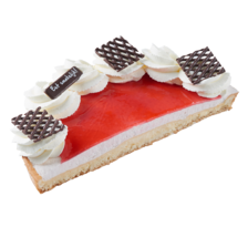 Aardbei bavaroise vlaai half