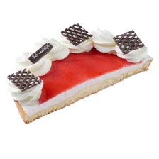 Aardbei bavaroise vlaai half