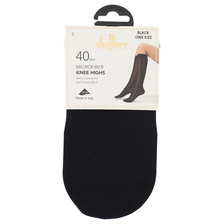 DuParc Kniekousen  Microfibre 40d zwart