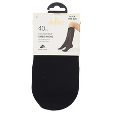 DuParc Kniekousen  Microfibre 40d zwart