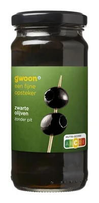 g'woon Zwarte Olijven Zonder Pit