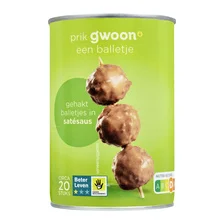 g'woon Gehaktballetjes in Satesaus
