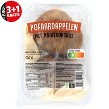 Pofaardappelen met knoflooksaus