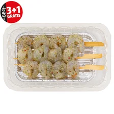 Garnalenspiesen gemarineerd 3 stuks