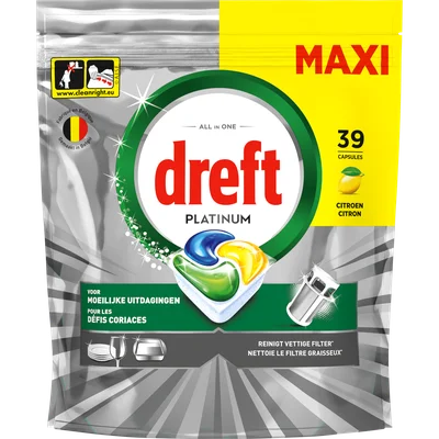 Dreft Vaatwastabletten platinum lemon