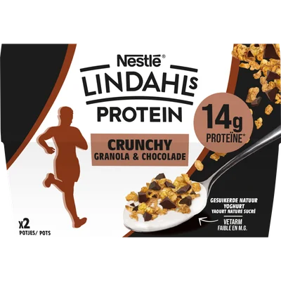 LINDAHLS Yoghurt crunchy choco 2x
