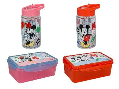 Lizenz Drinkfles of broodtrommel Minnie & Mickey