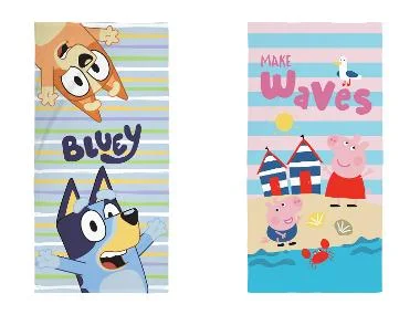 Strandlaken Bluey of Peppa Pig 140 x 70 cm