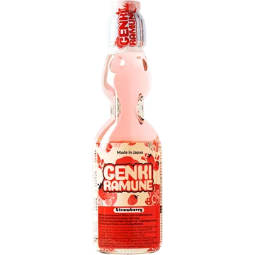 Genki Ramune Soda Drank Aardbei 200ml
