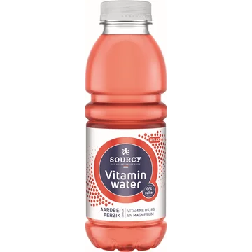 Sourcy Vitaminewater Aardbei-Perzik 500ML