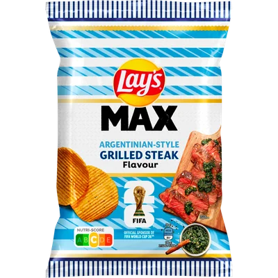 Lay's Ribbelchips max argentinian style steak