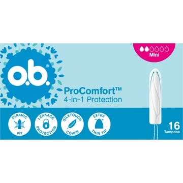 o.b. ProComfort 4-in-1 Protection Mini Tampons 16 Stuks