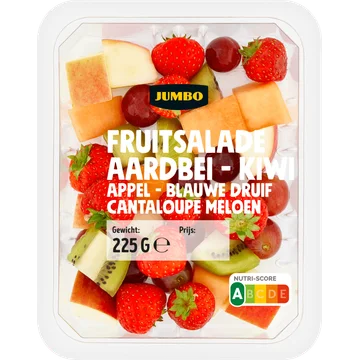 Jumbo Fruitsalade Aardbei - Kiwi - Appel - Druif - Meloen 225 g