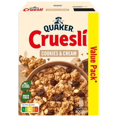 Quaker Cruesli Cookies & Cream GVP