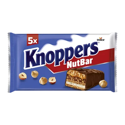 Aanbieding van 11.05 5-pack Knoppers nutbar
