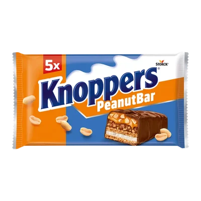 Aanbieding van 11.05 KNOPPERS 5-pack Knoppers