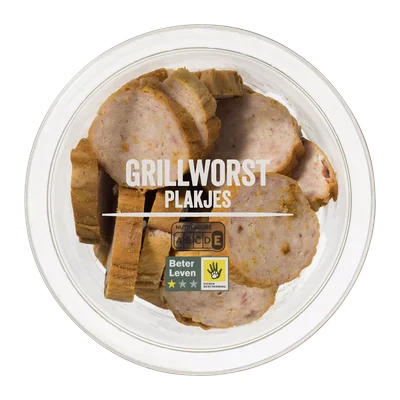 Grillworst plakjes