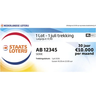 Staatsloterij Online 1 juli staatslot
