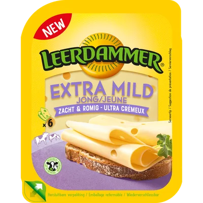 Leerdammer Kaas extra mild 50+ plakken
