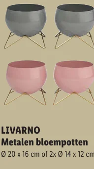 LIVARNO Metalen bloempotten