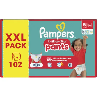 Pampers Baby-dry pants maat 5 XXL pack (102 st)