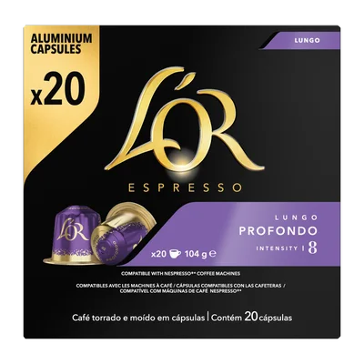 L'Or Lungo profondo koffiecups Doos 40 st (20 st)
