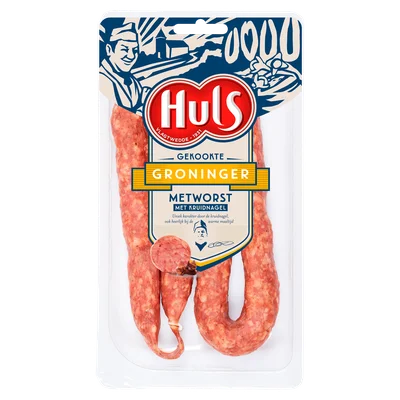 Huls Gekookte Groninger metworst 2 stuks