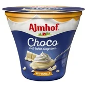 Almhof pudding choco met slagroom wit vanille