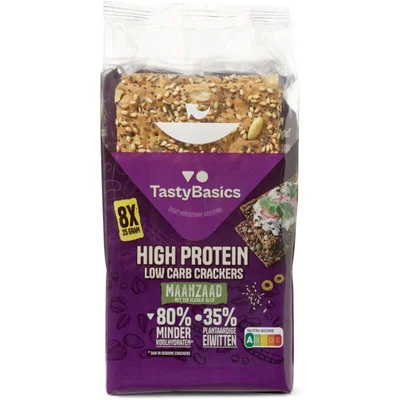 TastyBasics Low Carb - High Protein Cracker Maanzaad