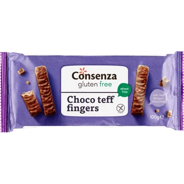 Consenza Gluten Free Choco Teff Fingers 5 x 20 g